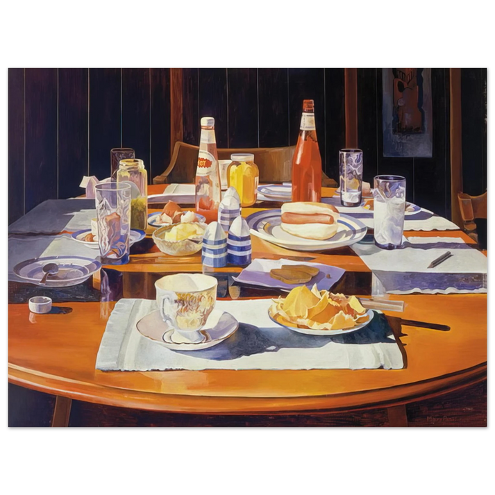 Mary Pratt - Supper Table - 1969  75x100 cm / 30x40inches Fine Art Poster