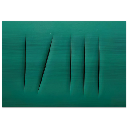 Concept Spatial - Lucio Fontana Brushed Aluminum Print - 70x100 cm / 28x40 inches | Lucio Fontana Aluminum Print | Lucio Fontana Prints
