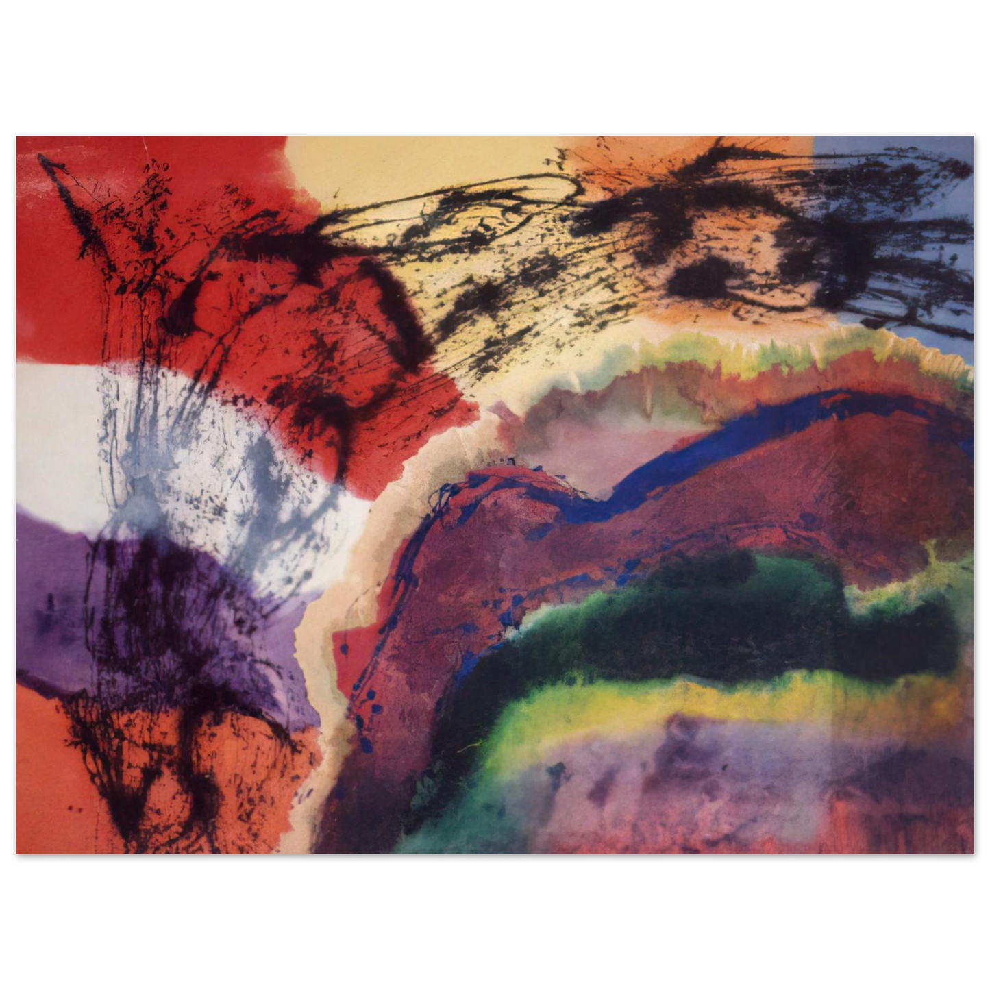 Ronnie Landfield - The Storm from Denver to the Bronx - 1970  75x100 cm / 30x40inches Fine Art Poster