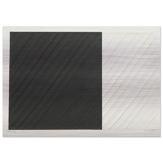 Untitled - 1991 - Pierre Soulages Brushed Aluminum Print - 70x100 cm / 28x40 inches | Pierre Soulages Aluminum Print | Pierre Soulages Prints