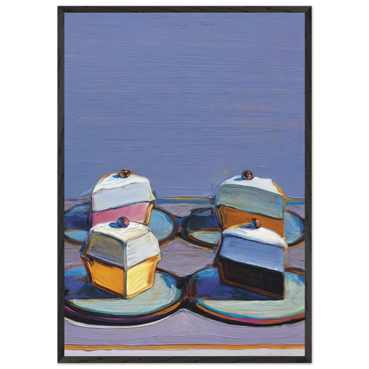 Meringue Mix - 1999 - Wayne Thiebaud 70x100 cm / 28x40 inches Framed Art Print – Black Wooden Frame