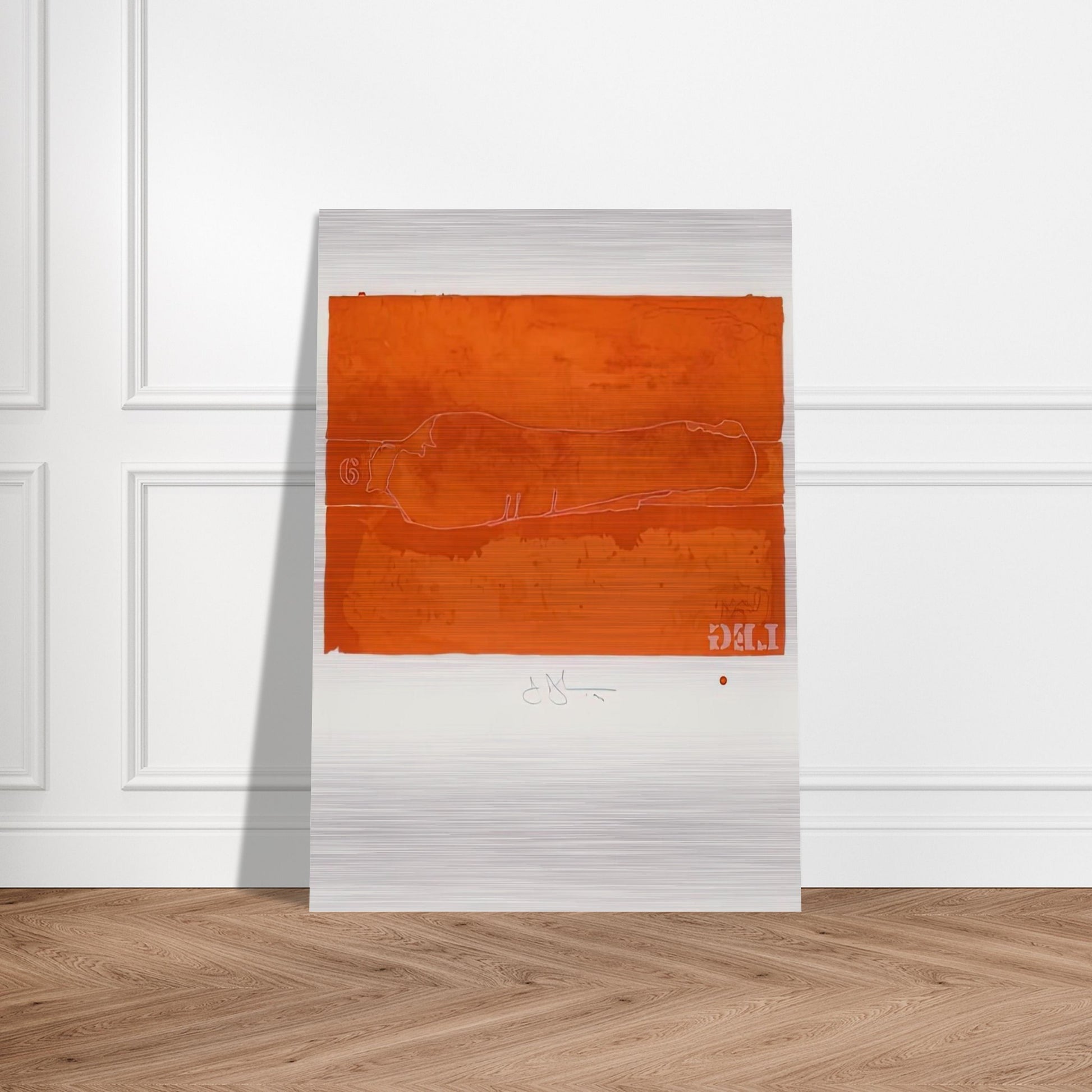 CASTS FROM UNTITLED LEG 1974 - Jasper Johns Brushed Aluminum Print - 70x100 cm / 28x40 inches | Jasper Johns Aluminum Print | Jasper Johns Prints