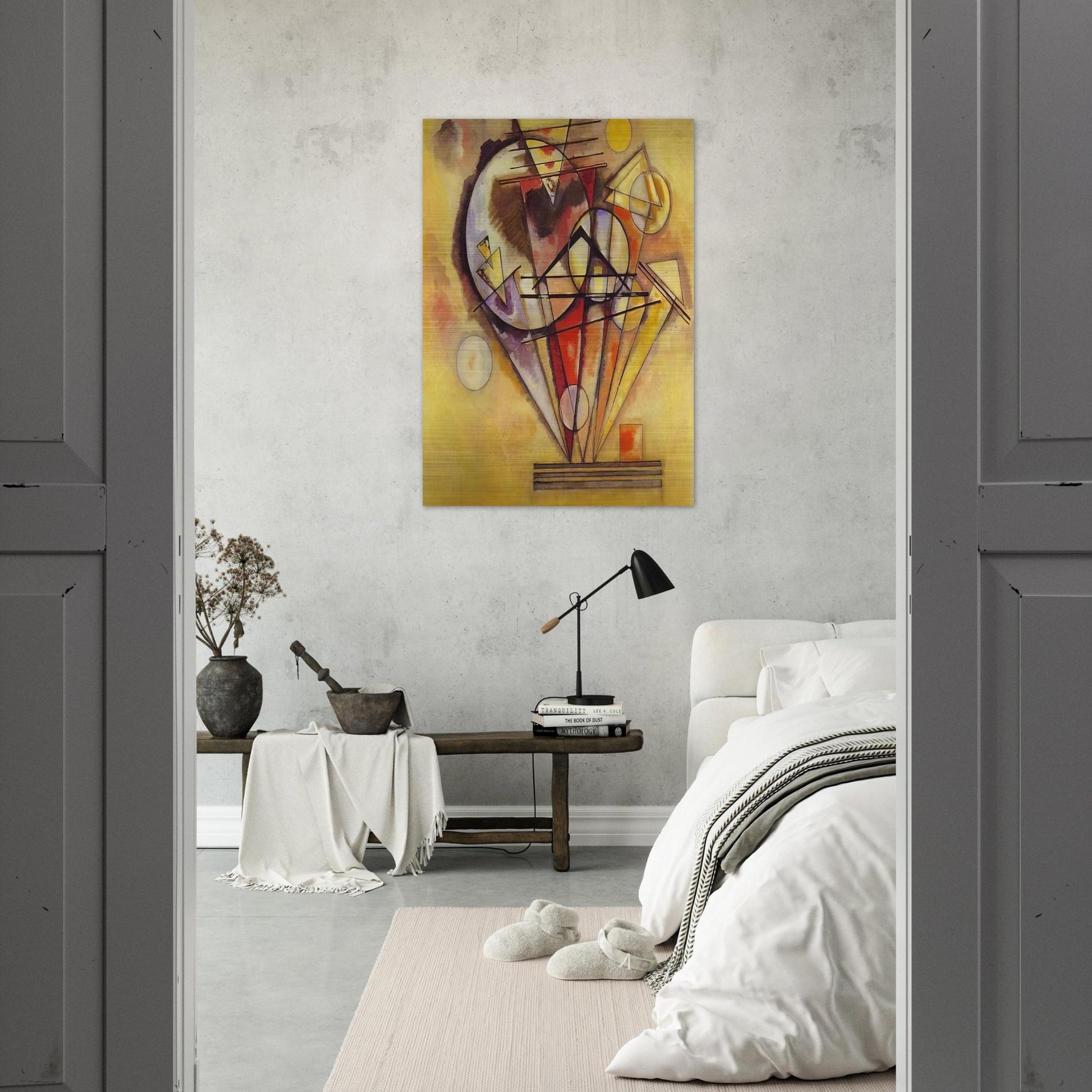 ON THE POINTS 1928 - Wassily Kandinsky Brushed Aluminum Print - 70x100 cm / 28x40 inches | Wassily Kandinsky Aluminum Print | Wassily Kandinsky Prints