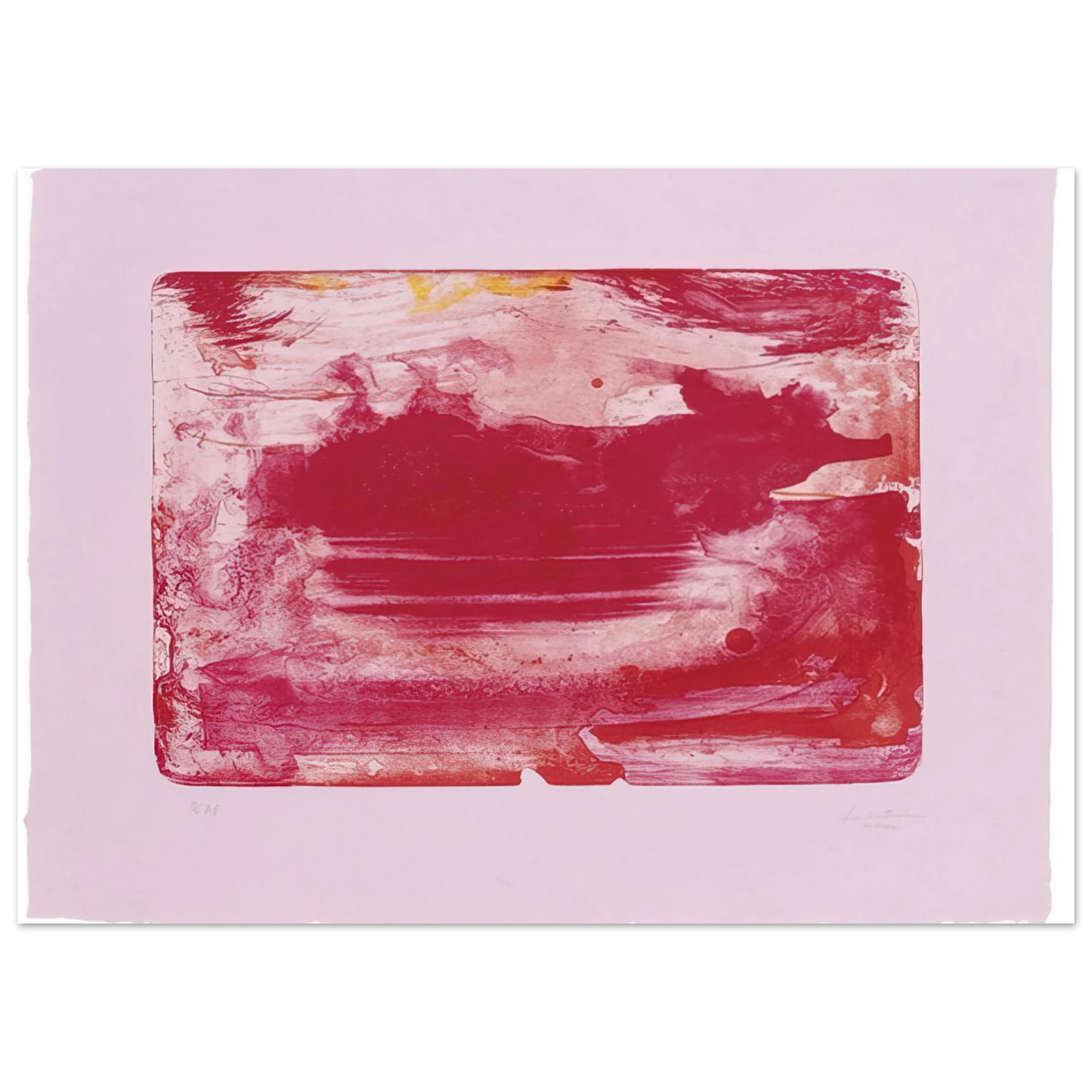 Helen Frankenthaler - The Red Sea - 1982 Wall art - 60x80 cm / 24x32 inches - Fine Art Poster-canvas - -