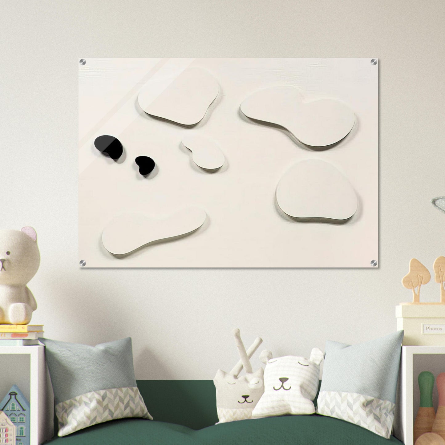 Constellation with 5 White Forms and 2 Black - Jean Arp Acrylic Print - 70x100 cm / 28x40″ inches