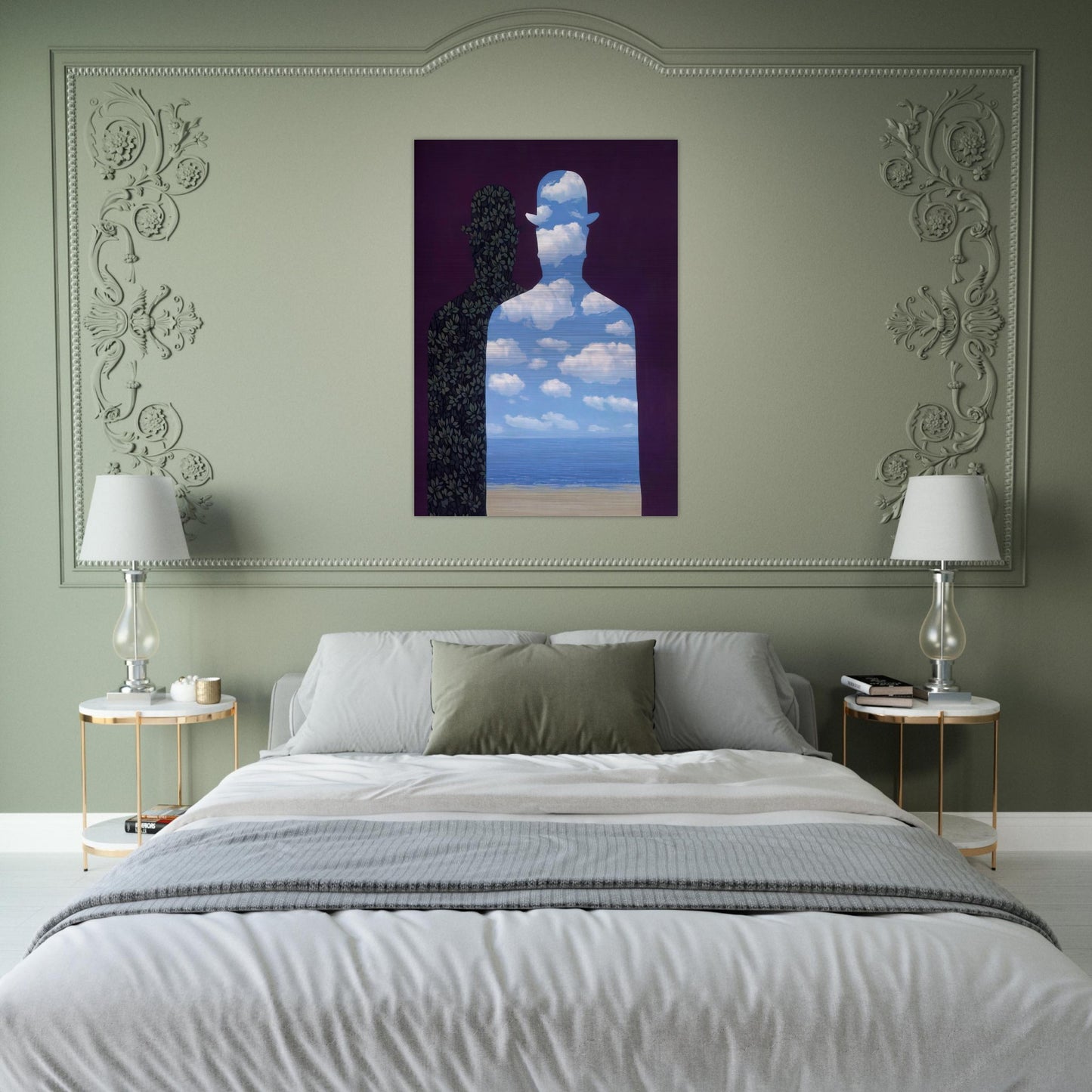 HIGH SOCIETY 1962 - Rene Magritte Brushed Aluminum Print - 70x100 cm / 28x40 inches | Rene Magritte Aluminum Print | Rene Magritte Prints