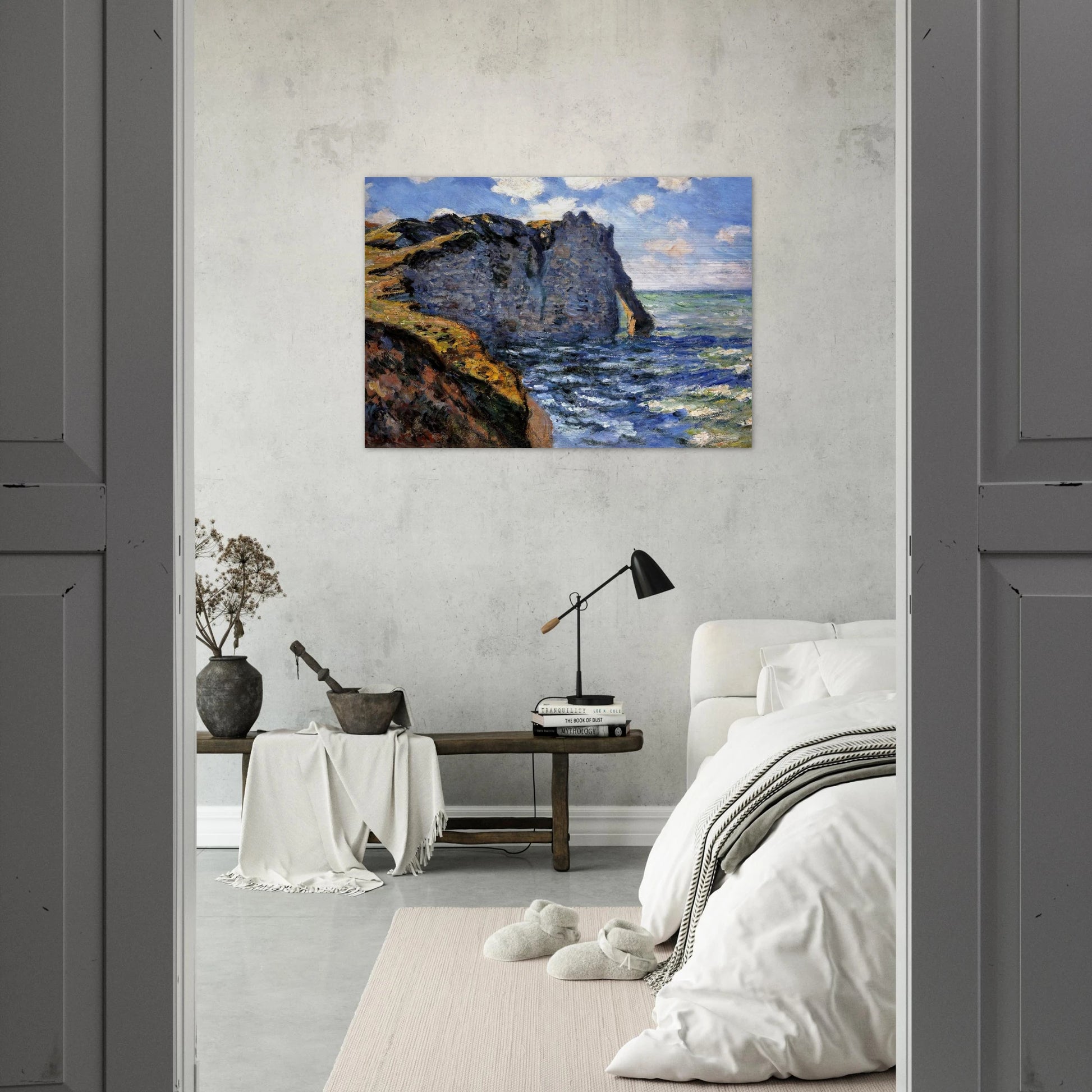 The Manneport - claude monet Brushed Aluminum Print - 70x100 cm / 28x40 inches | claude monet Aluminum Print | claude monet Prints