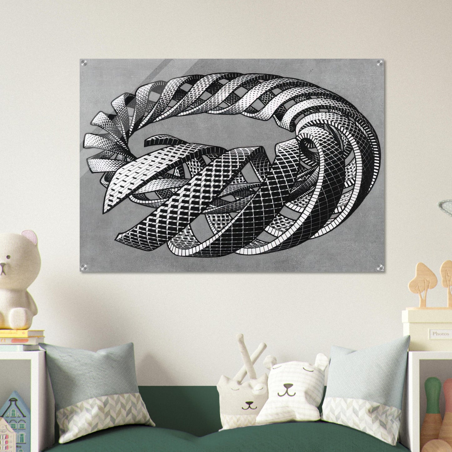 SPIRALS - MC Escher Acrylic Print - 70x100 cm / 28x40″ inches | Maurits Cornelis Escher Prints