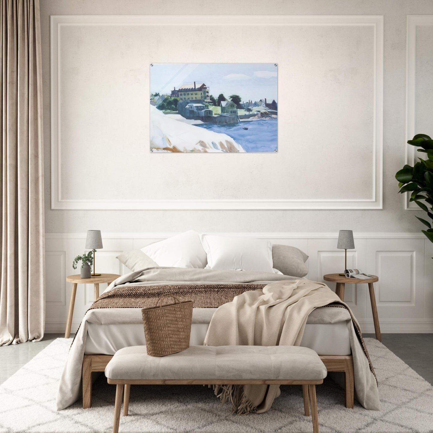Small Town on Cove - Edward Hopper Acrylic Print - 70x100 cm / 28x40″ inches