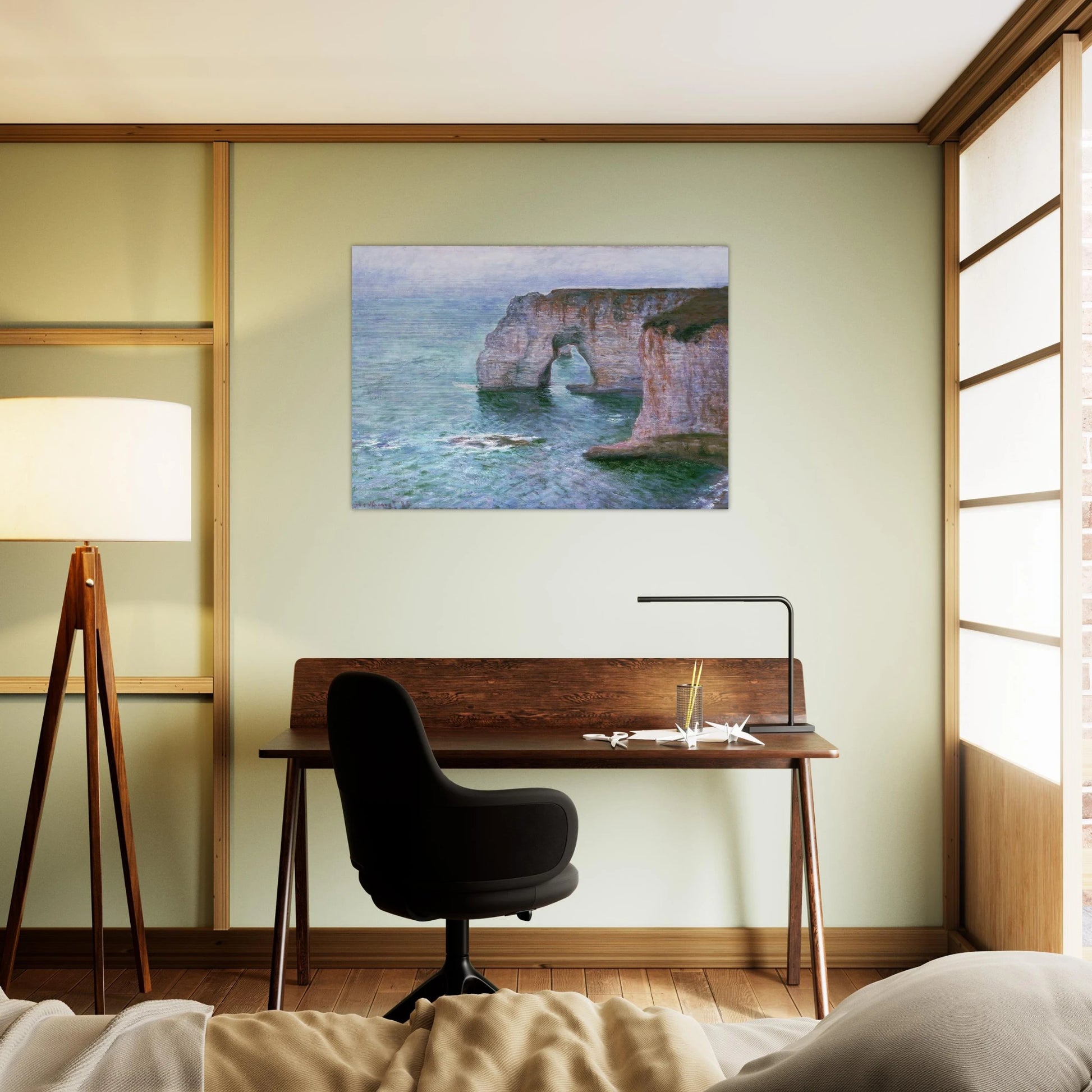 The Manneport Seen from the East - claude monet Brushed Aluminum Print - 70x100 cm / 28x40 inches | claude monet Aluminum Print | claude monet Prints