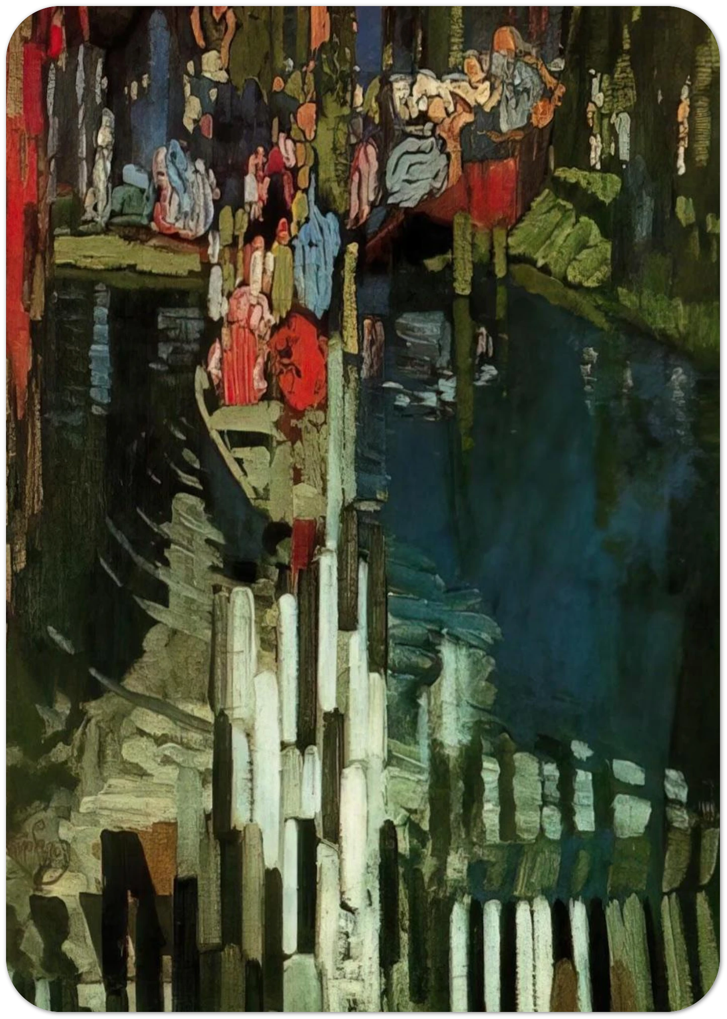 Piano Keys Lake By Frantisek Kupka Pack of 10 Post Cards | Frantisek Kupka Post Cards | A6 (10.5 x 14.8 cm) - 4.1 x 5.8 inches
