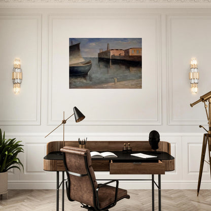 LAGOON 1932 - Carlo Carra Brushed Aluminum Print - 70x100 cm / 28x40 inches | Carlo Carra Aluminum Print | Carlo Carra Prints