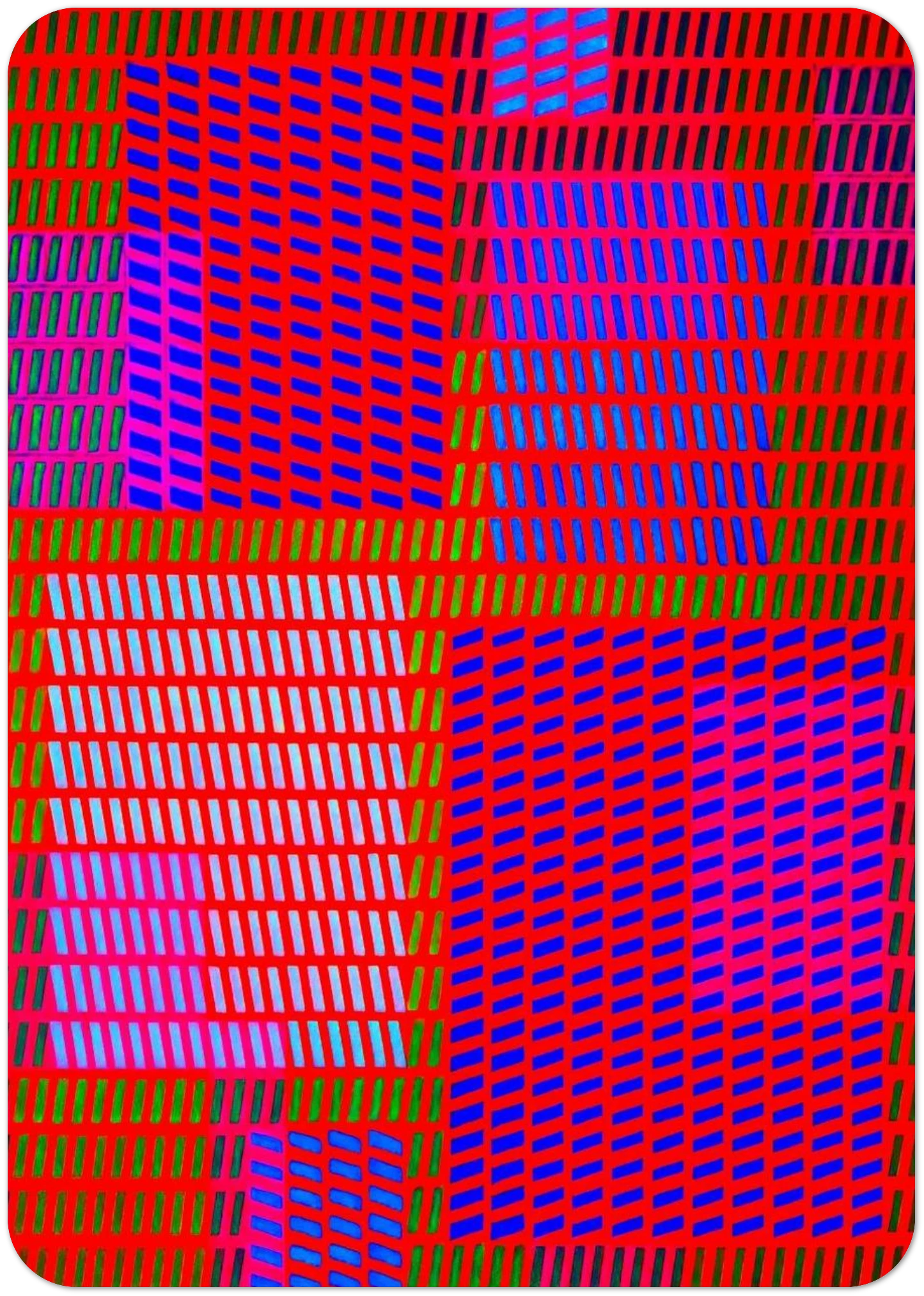 Keiho C1 - 1963 By Victor Vasarely Pack of 10 Post Cards | Victor Vasarely Post Cards | A6 (10.5 x 14.8 cm) - 4.1 x 5.8 inches