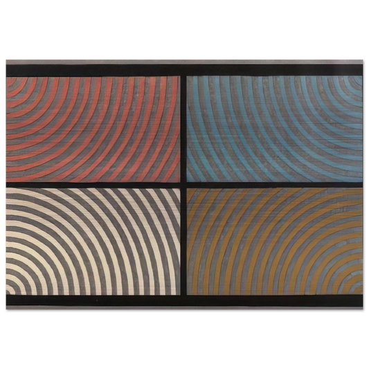 Arcs from Four Corners - Sol LeWitt Brushed Aluminum Print - 70x100 cm / 28x40 inches | Sol LeWitt Aluminum Print | Sol LeWitt Prints