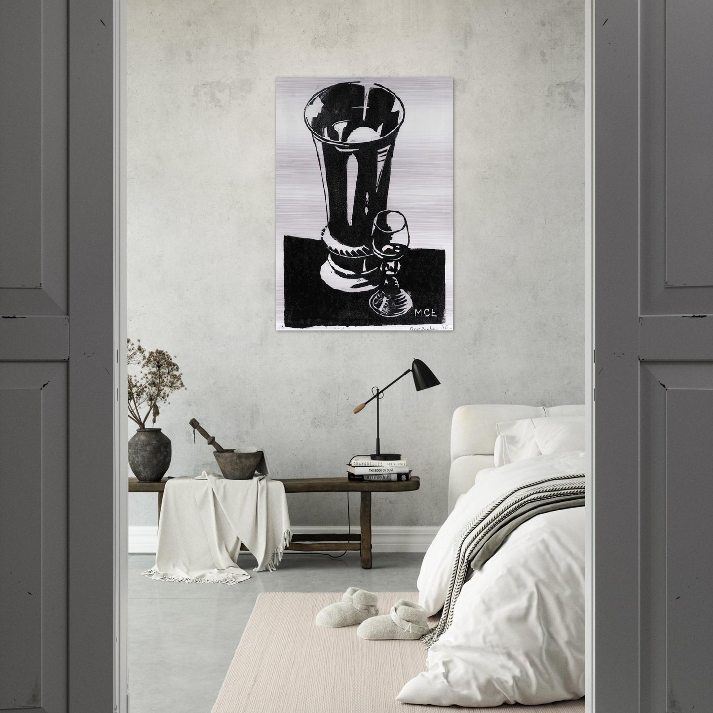 STILL LIFE 1917 - MC Escher Brushed Aluminum Print - 70x100 cm / 28x40 inches | MC Escher Aluminum Print | MC Escher Prints