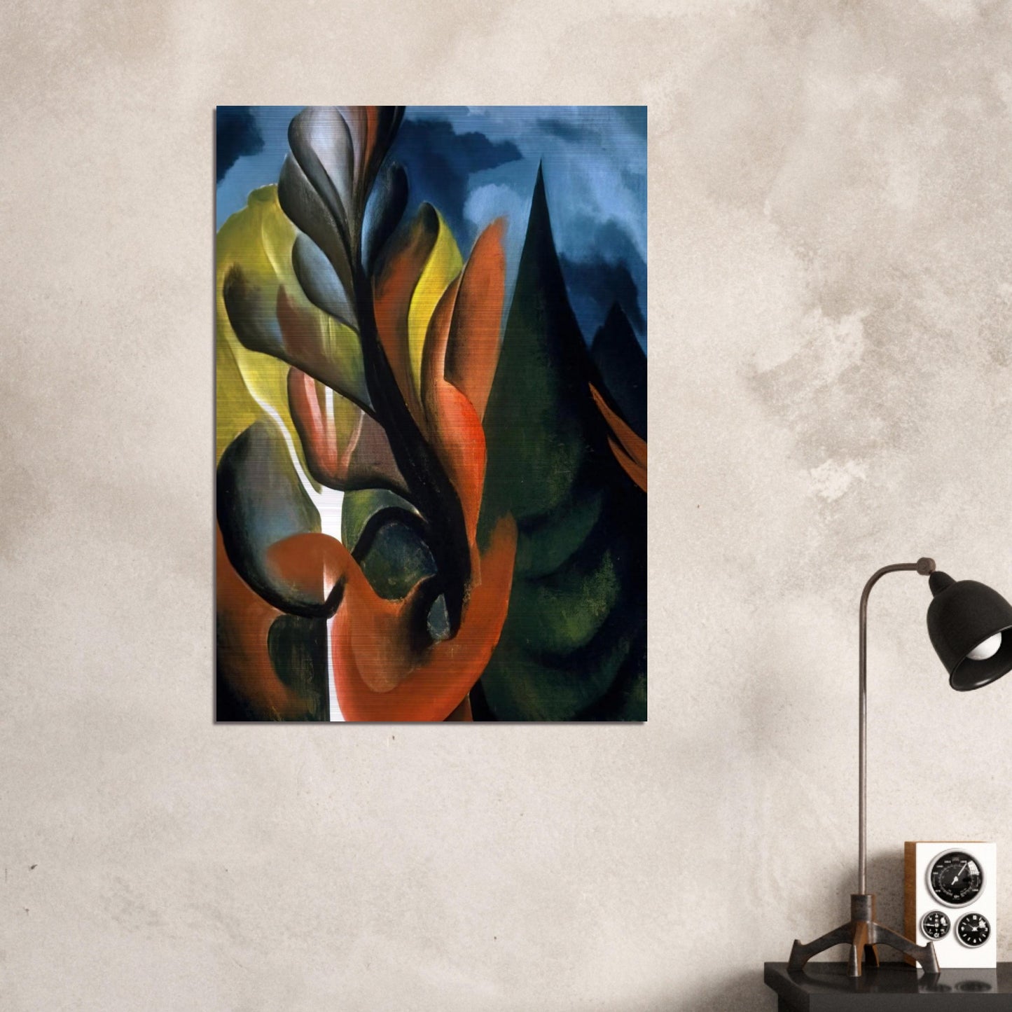 Maple and Cedar, Lake George - Georgia O'Keeffe Brushed Aluminum Print - 70x100 cm / 28x40 inches | Georgia O'Keeffe Aluminum Print | Georgia O'Keeffe Prints