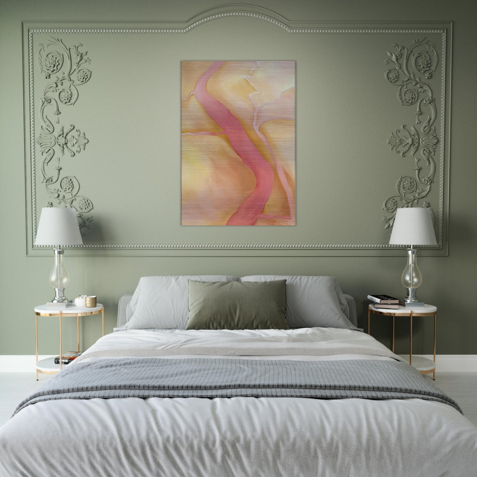 It Was Yellow and Pink II - Georgia O'Keeffe Brushed Aluminum Print - 70x100 cm / 28x40 inches | Georgia O'Keeffe Aluminum Print | Georgia O'Keeffe Prints