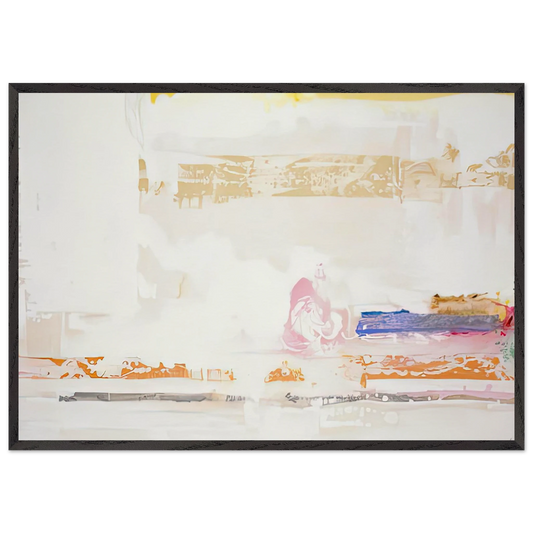 Snow Basin 1990- - Helen Frankenthaler 70x100 cm / 28x40 inches Framed Art Print – Black Wooden Frame