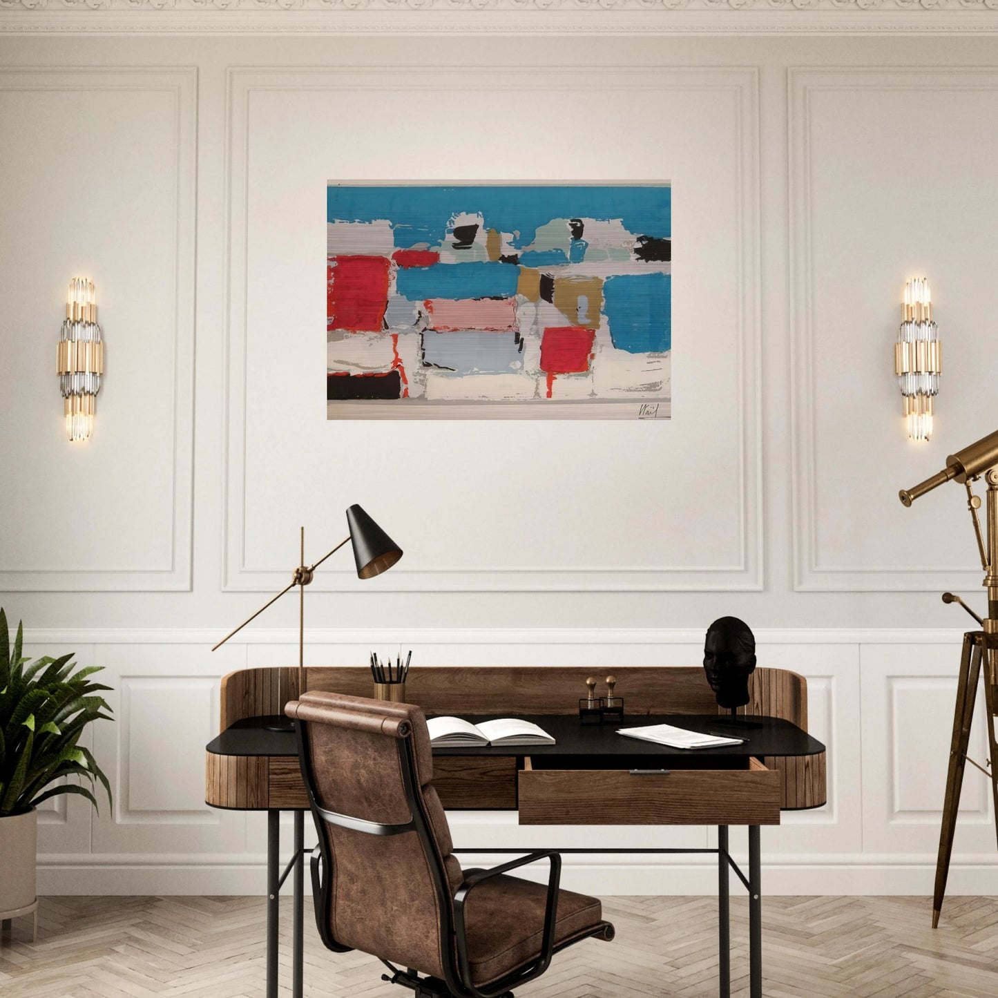 Méditerranée 01 - Art Informel - Nicolas de Stael Brushed Aluminum Print - 70x100 cm / 28x40 inches | Nicolas de Stael Aluminum Print | Nicolas de Stael Prints