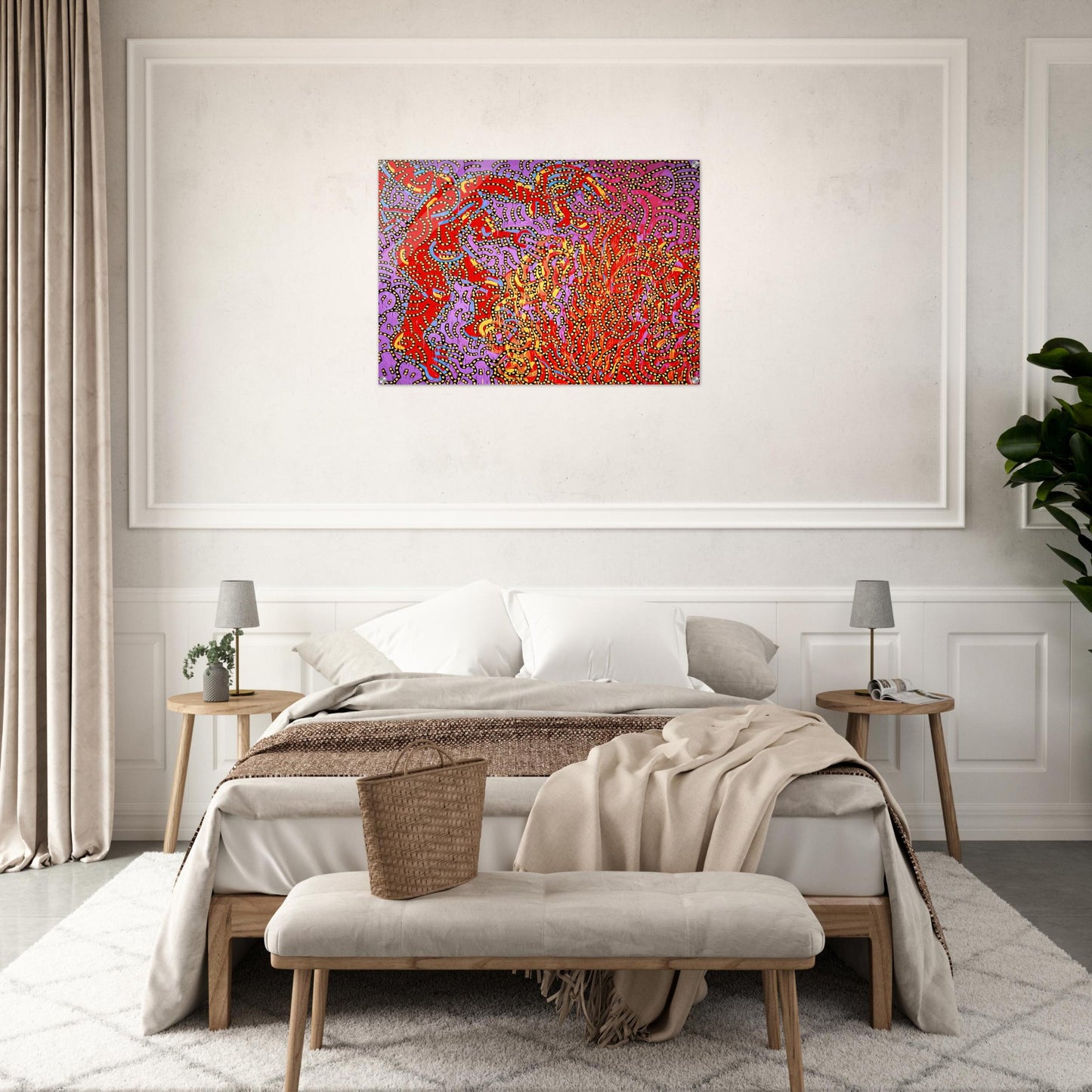 MOSES AND THE BURNING BUSH 1985 - Keith Haring Acrylic Print - 70x100 cm / 28x40″ inches