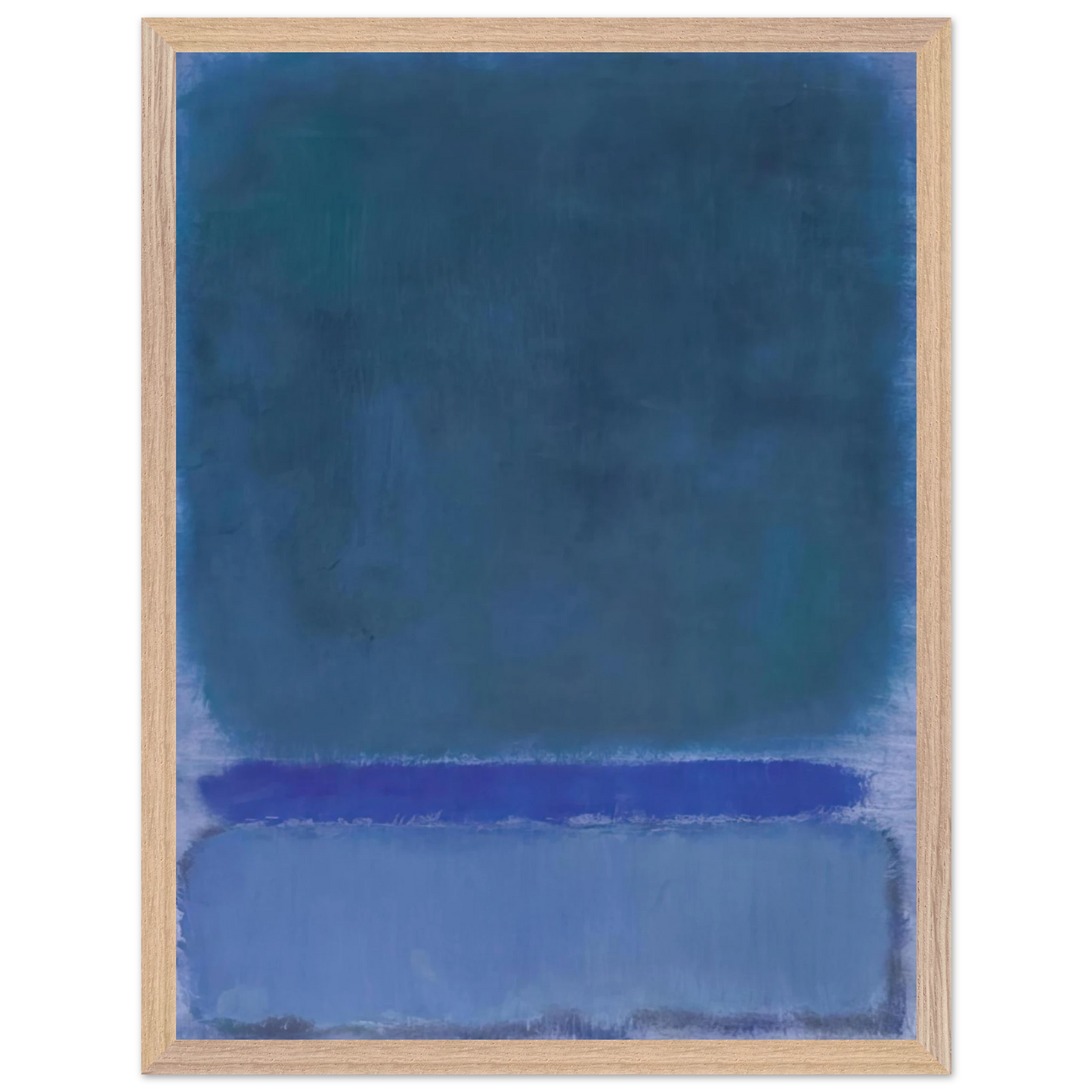 Mark Rothko - Untitled Green on Blue - 1968 Wall Art - 60x80 cm / 24x32 inches - Fine Art Poster - -