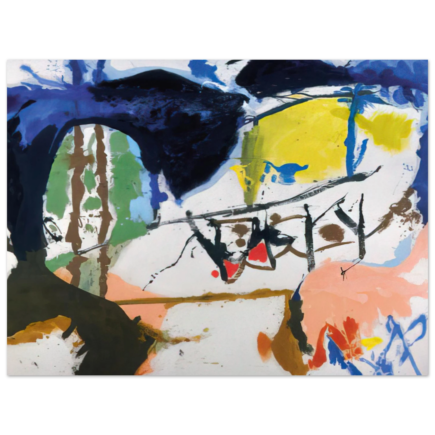 Helen Frankenthaler - Acres - 1959 Wall art - 15x20 cm / 6x8 inches - Fine Art Poster-canvas - -