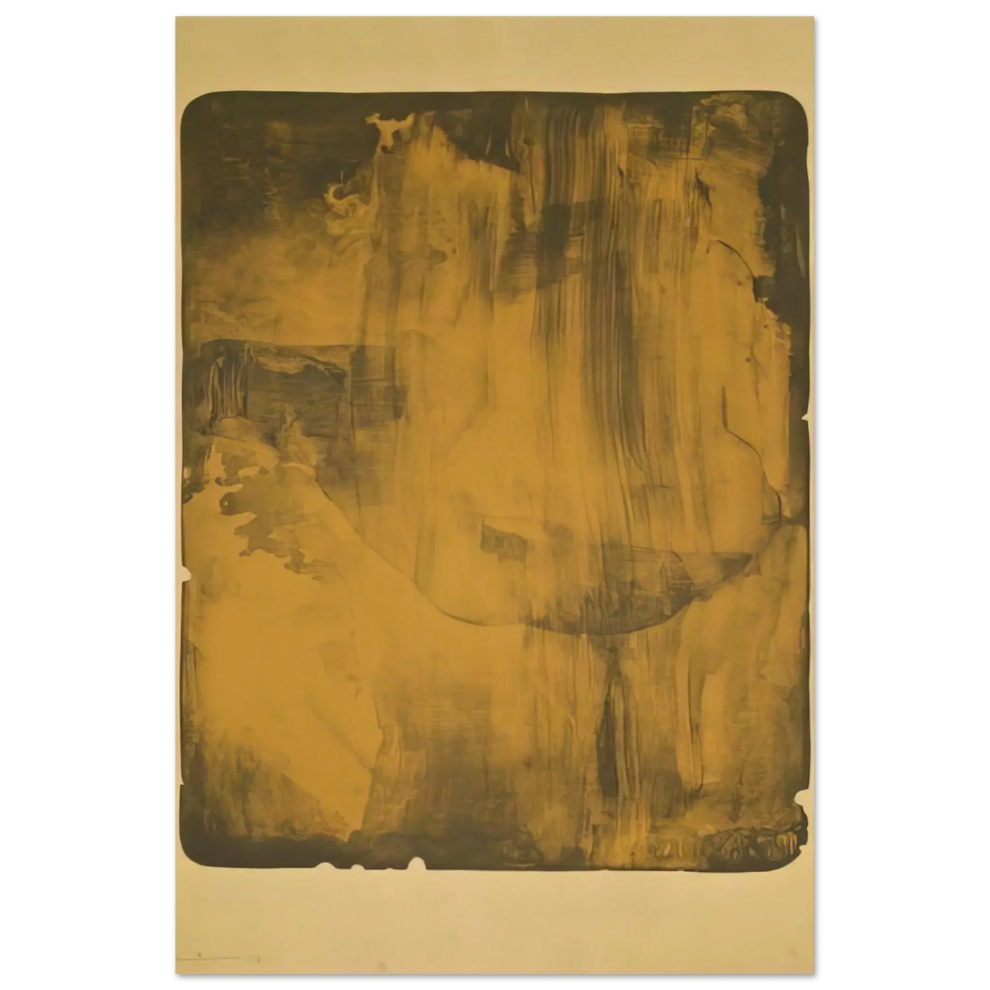 Helen Frankenthaler - Bronze Smoke - 1978 Wall art - 70x100 cm / 28x40 Inches - Premium Wooden Framed Poster With Fine Art Paper - Wood frame