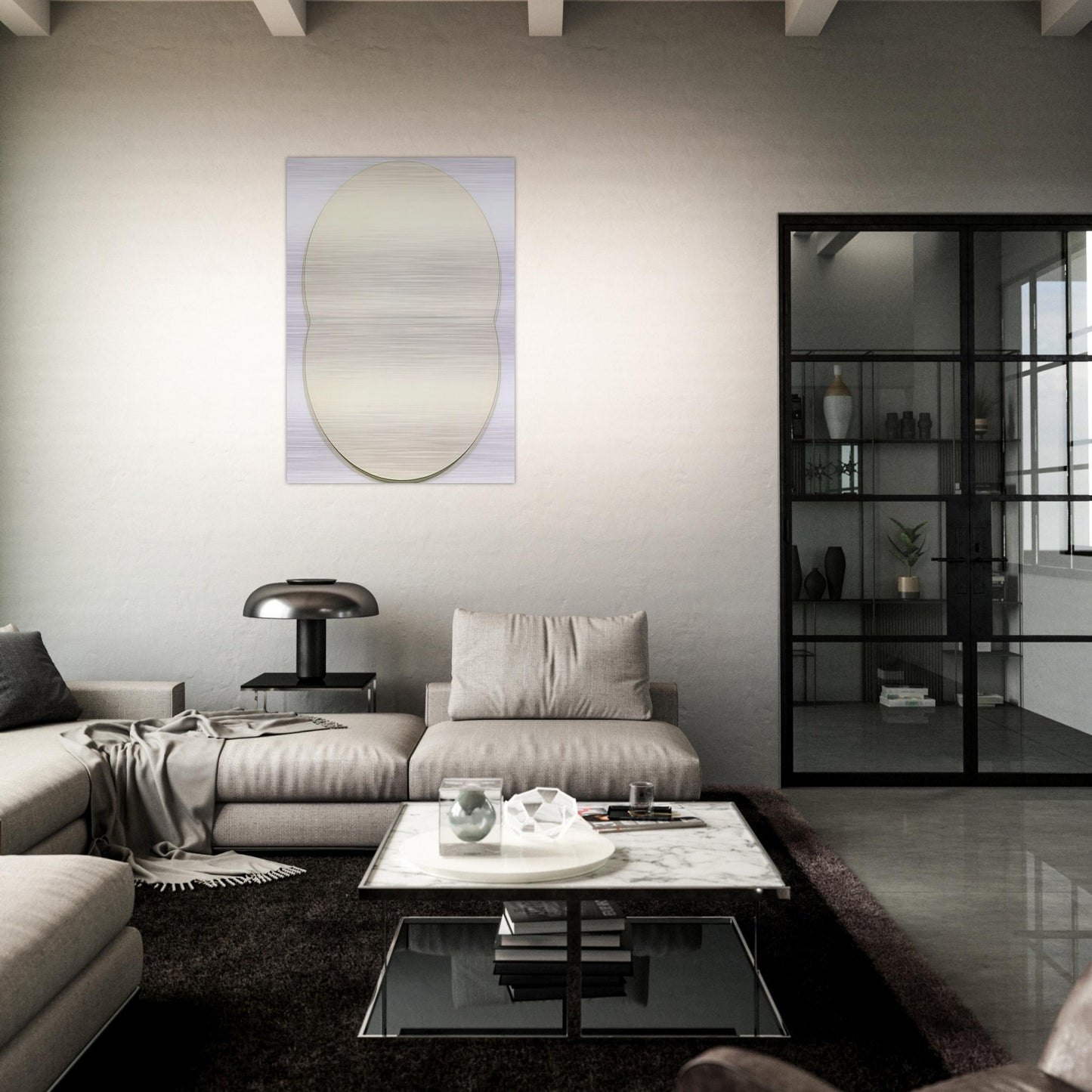 White Plaque. Bridge Arch and Reflection - Ellsworth Kelly Brushed Aluminum Print - 70x100 cm / 28x40 inches | Ellsworth Kelly Aluminum Print | Ellsworth Kelly Prints