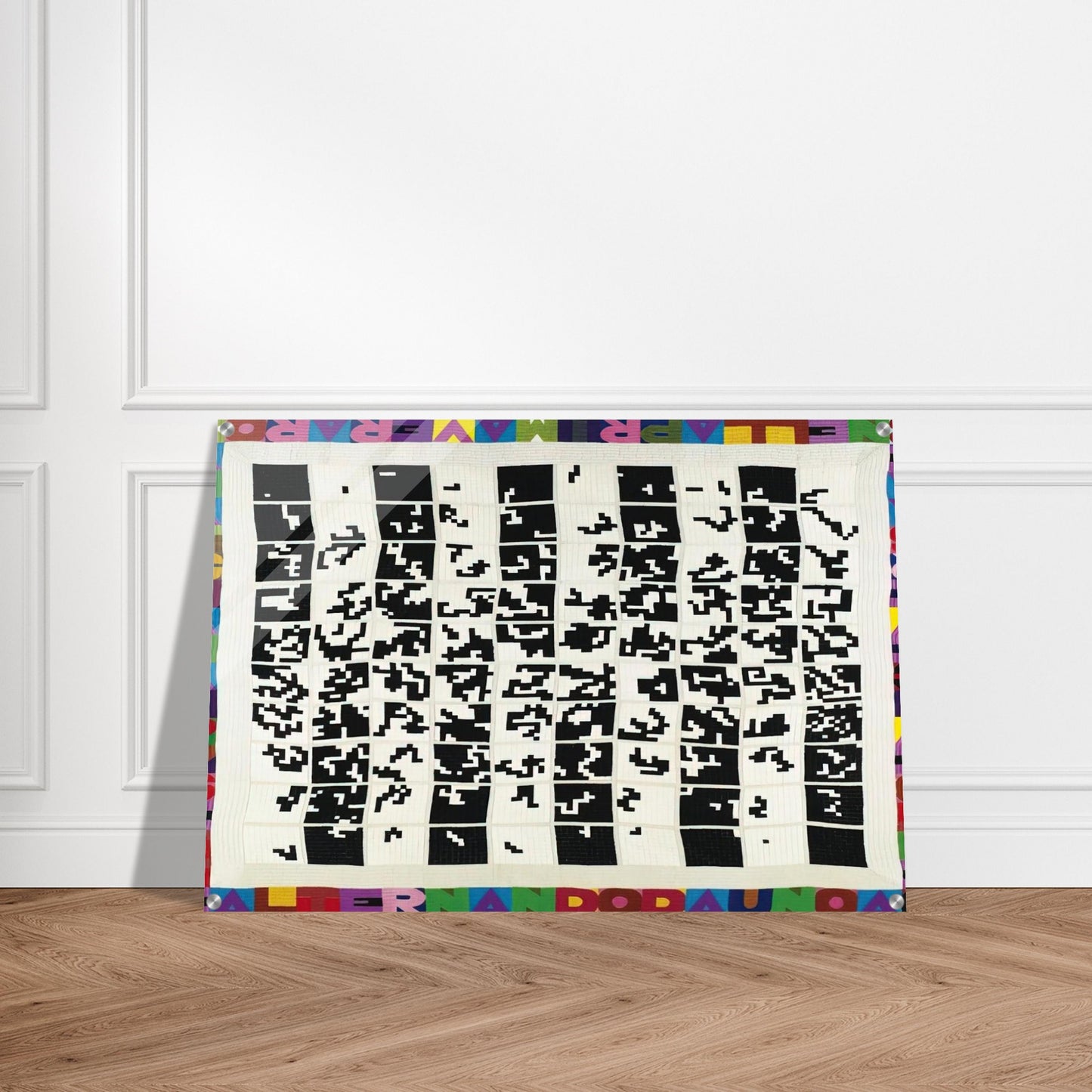 ALTERNANDO DA UNO A CENTO E VICEVERSA 1977 - Alighiero Boetti Acrylic Print - 70x100 cm / 28x40″ inches