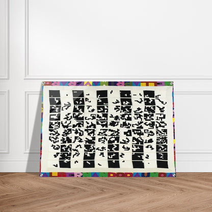 ALTERNANDO DA UNO A CENTO E VICEVERSA 1977 - Alighiero Boetti Acrylic Print - 70x100 cm / 28x40″ inches