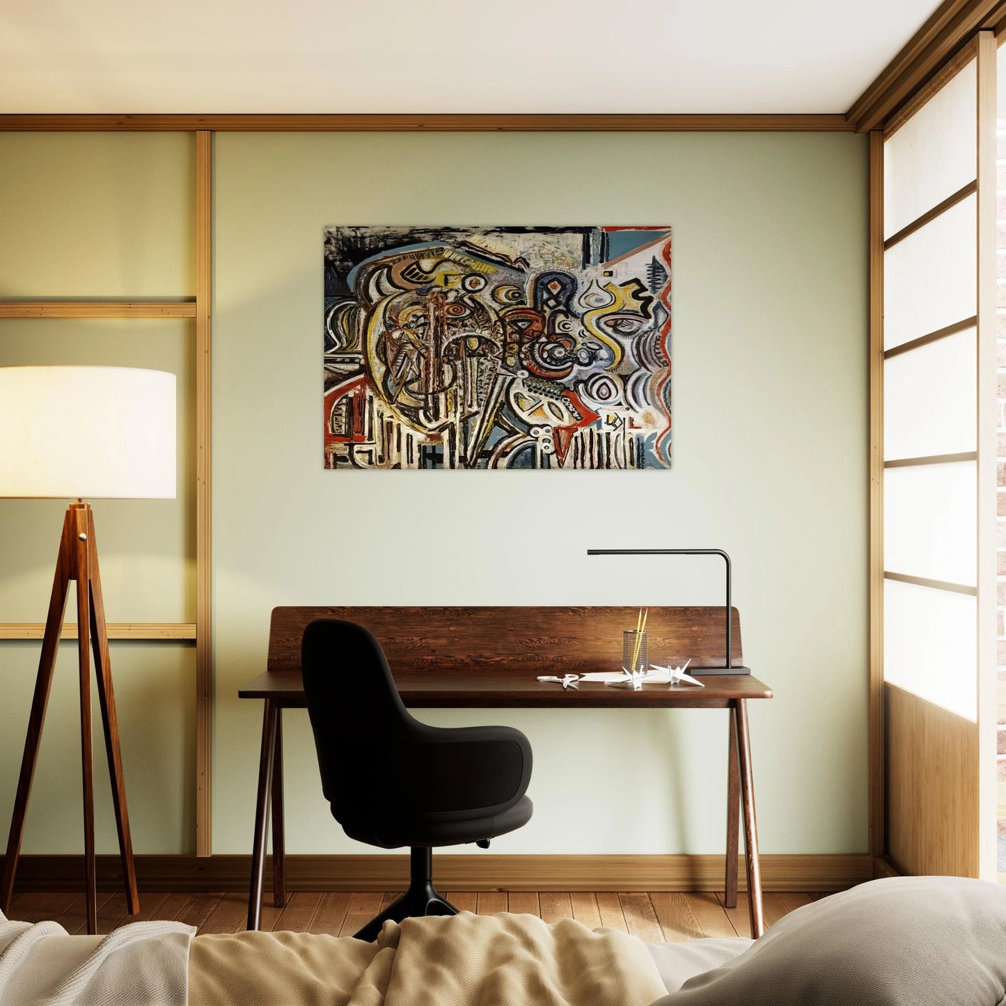 Portrait of Pegeen - Richard Pousette-Dart Brushed Aluminum Print - 70x100 cm / 28x40 inches | Richard Pousette-Dart Aluminum Print | Richard Pousette-Dart Prints