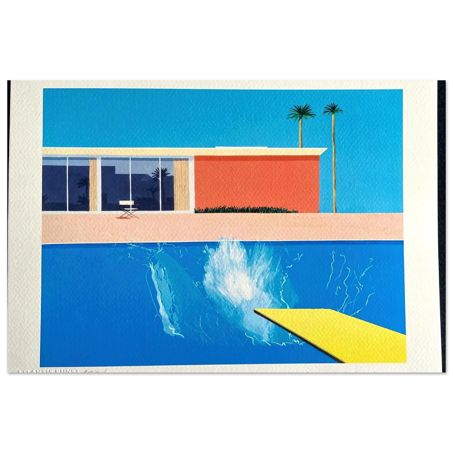 David Hockney - David Hockney Wall art - 21x29.7 cm / 8x12" - Premium Wooden Framed Poster With Fine Art Paper-canvas - Black frame