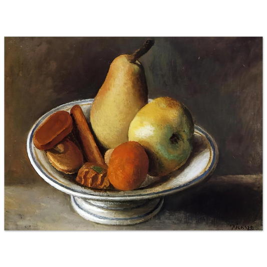 Pablo Picasso - Fruit Bowl with Fruit - 1918  75x100 cm / 30x40inches Fine Art Poster