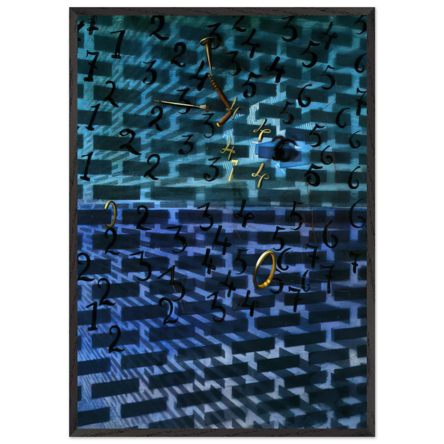 Untitled N31 - Salvador Dali 70x100 cm / 28x40 inches Framed Art Print – Black Wooden Frame