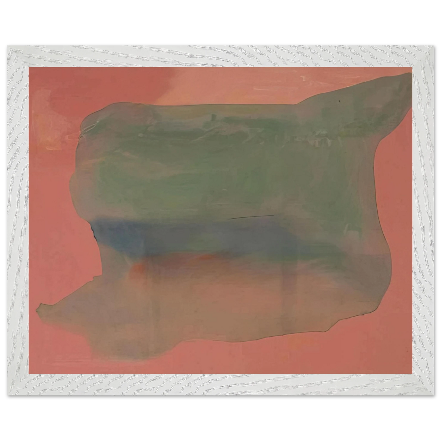 Helen Frankenthaler - Yearning - 1973 Wall art - 60x80 cm / 24x32 inches - Premium Wooden Framed Poster With Fine Art Paper-canvas - White frame