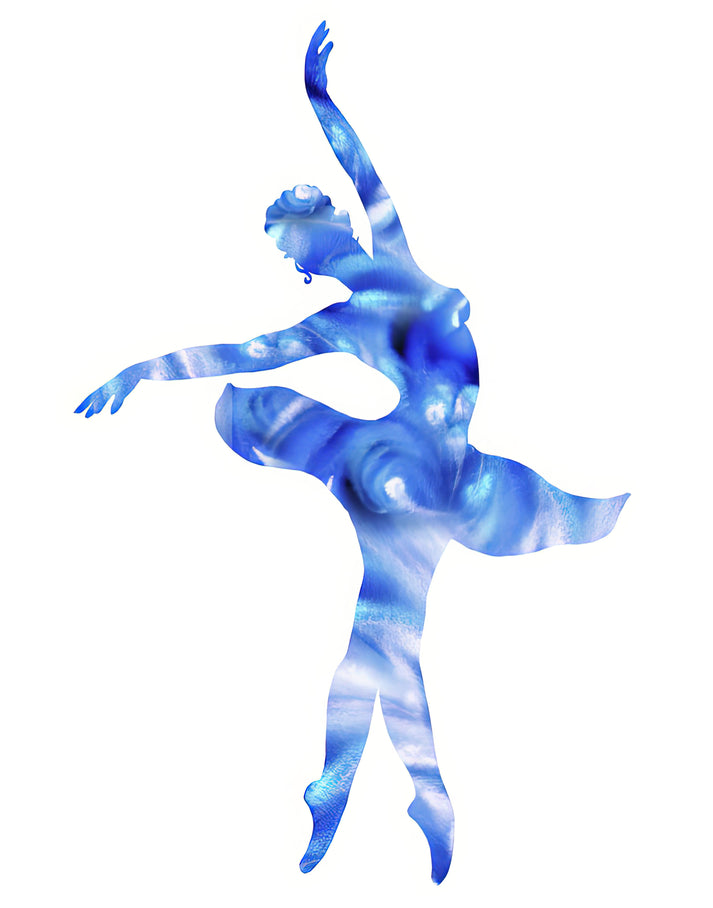 Dancer Blue Art Print | Fine Art Ballet Silhouette | RedKalion