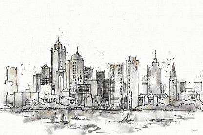 Drawing of Skyline Art Print | Museum-Quality Fine Art Print | RedKalion