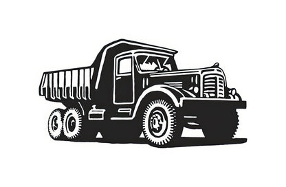 Dump Truck Drawing Art Print | RedKalion