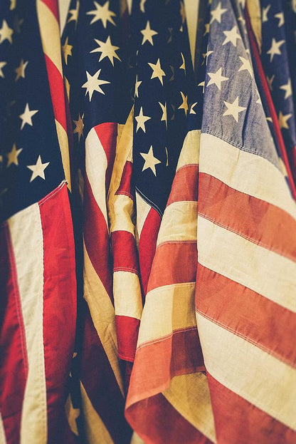 Faded American Flag Art Print | Premium Fine Art Reproduction | RedKalion