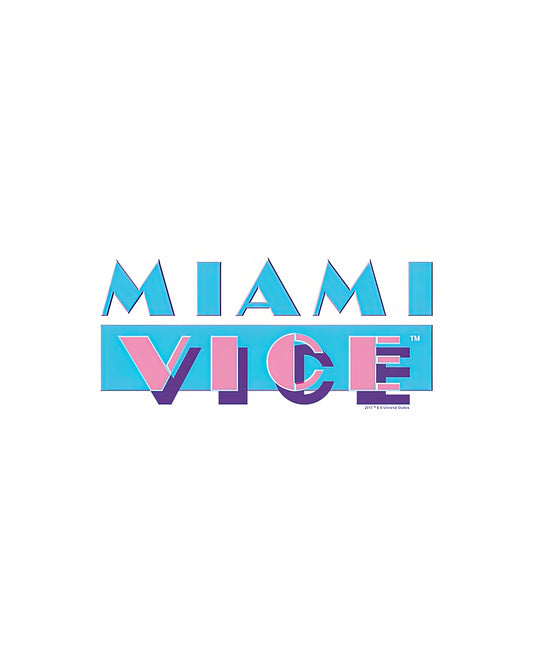 Miami Vice Logo Art Print | Premium 80s TV Series Poster | RedKalion