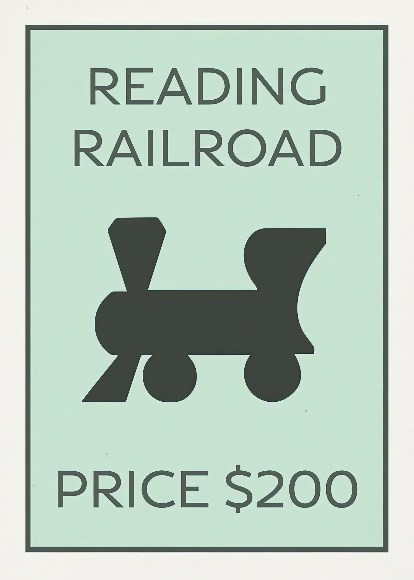 Reading Railroad Monopoly Art Print | Vintage Board Game Theme | RedKalion