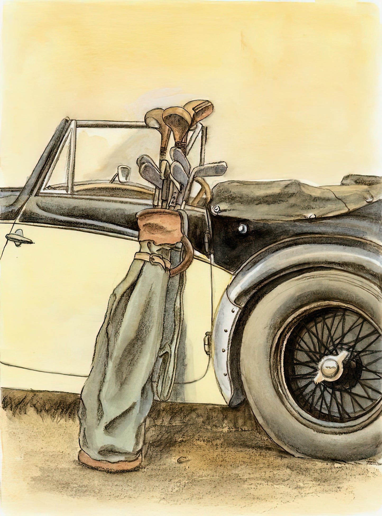 Vintage Golf Art Print | Premium Fine Art Print | RedKalion