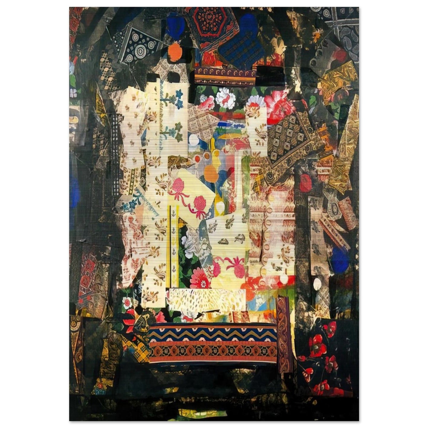Window on Montana - PD Pattern and Decoration - Miriam Schapiro Brushed Aluminum Print - 70x100 cm / 28x40 inches | Miriam Schapiro Aluminum Print | Miriam Schapiro Prints