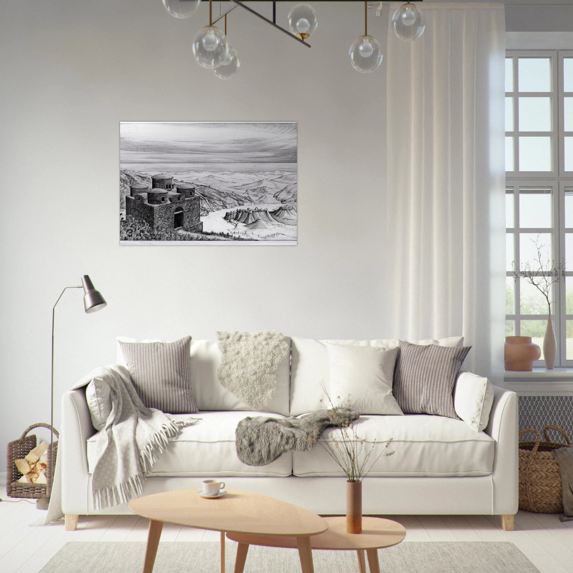 CATTOLICA OF STILO CALABRIA 1930 - MC Escher Brushed Aluminum Print - 70x100 cm / 28x40 inches | MC Escher Aluminum Print | MC Escher Prints