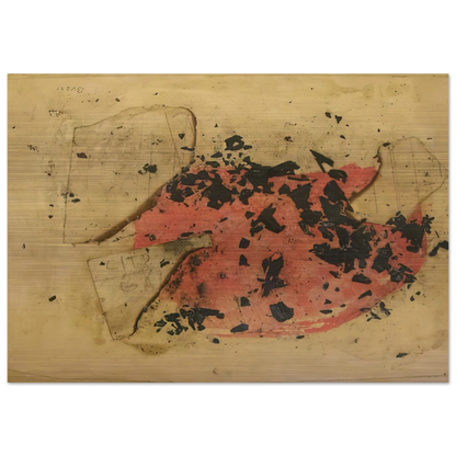 Combustione - 1957 - Alberto Burri Brushed Aluminum Print - 70x100 cm / 28x40 inches | Alberto Burri Aluminum Print | Alberto Burri Prints