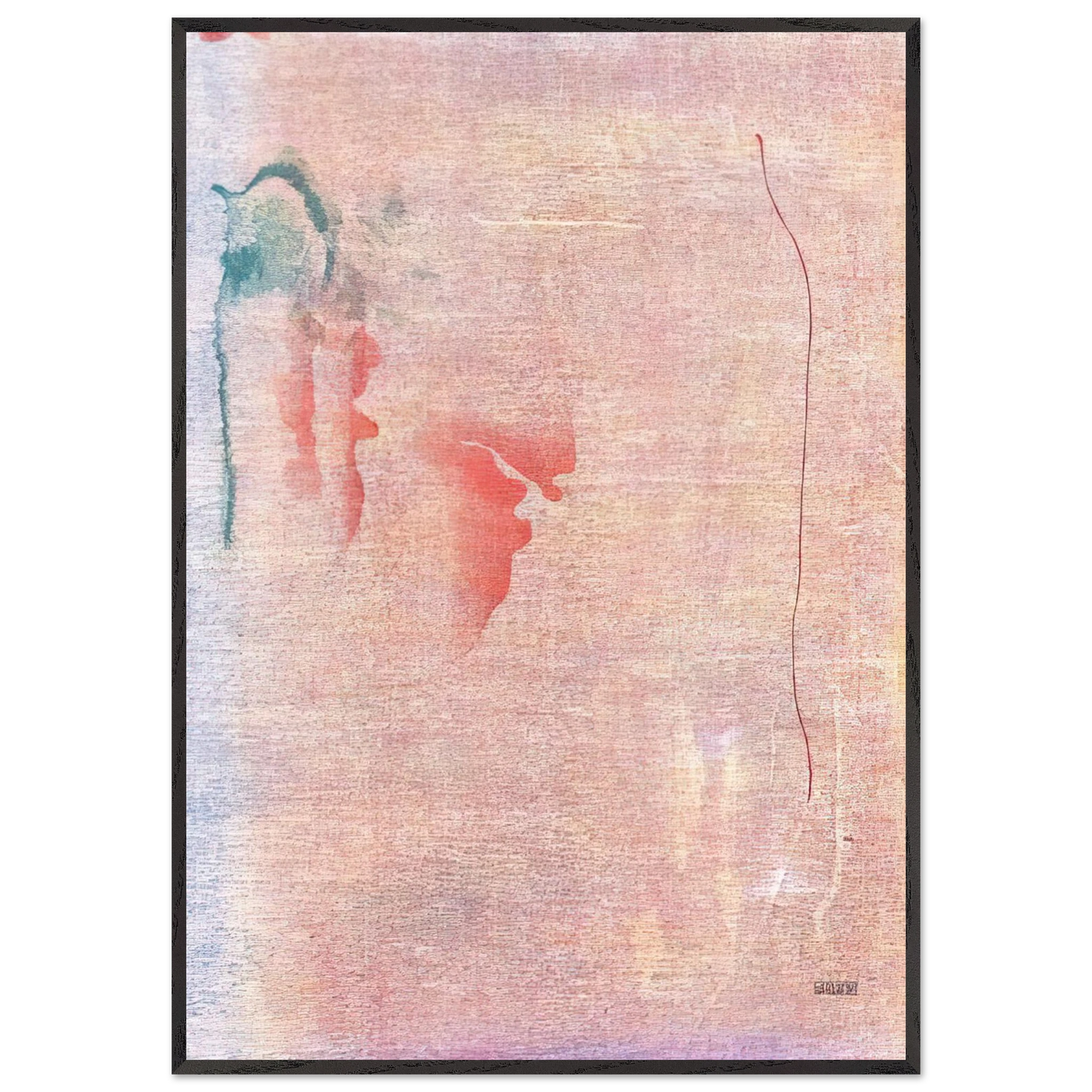 Helen Frankenthaler - Cedar Hill - 1983 Wall art - 15x20 cm / 6x8 inches - Premium Wooden Framed Poster With Fine Art Paper-canvas - Black frame