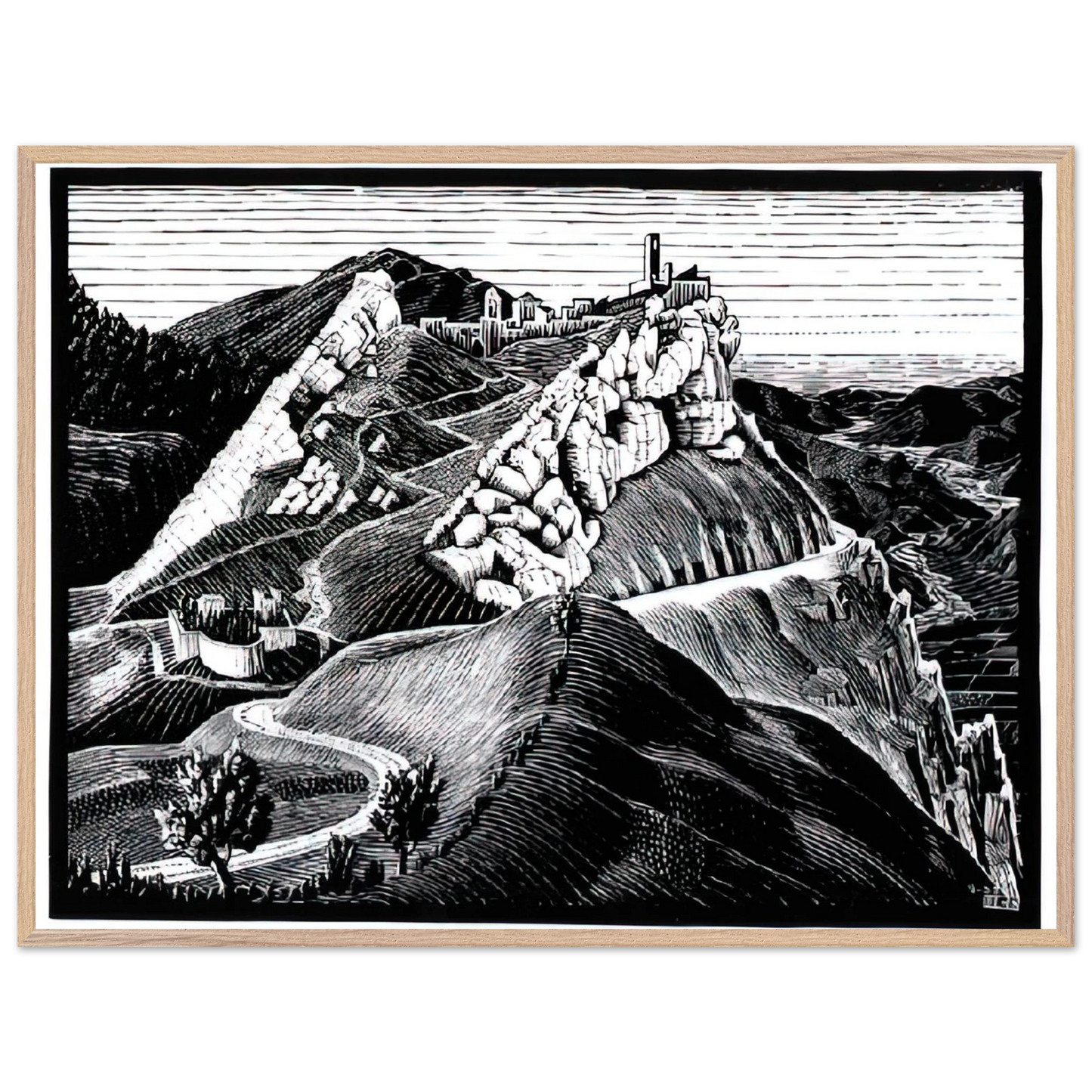 MC Escher - ESCHER (16) Wall Art - 30x40 cm / 12x16 inches - Fine Art Poster-canvas - -