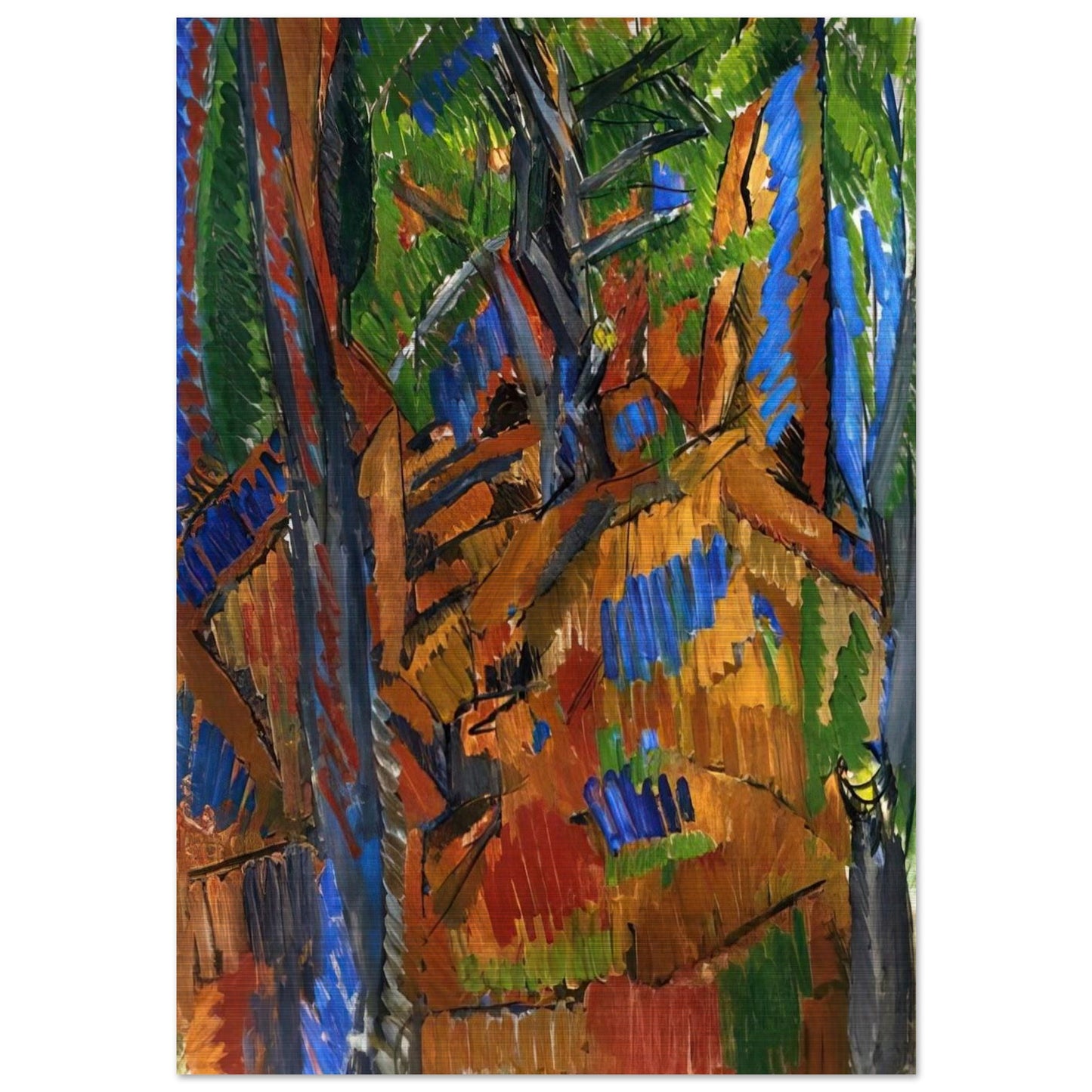 TREES 1913 - Raoul Dufy Brushed Aluminum Print - 70x100 cm / 28x40 inches | Raoul Dufy Aluminum Print | Raoul Dufy Prints