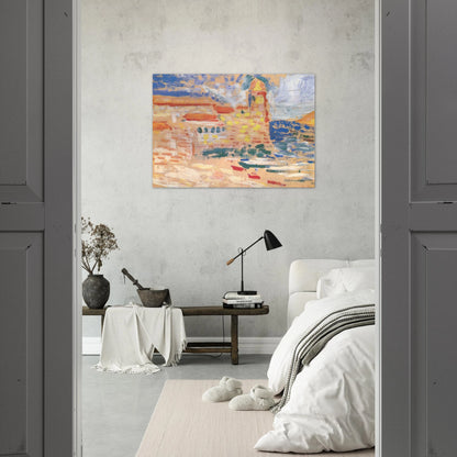 VIEW OF COLLIOURE WITH CHURCH 1905 - Henri Matisse Brushed Aluminum Print - 70x100 cm / 28x40 inches | Henri Matisse Aluminum Print | Henri Matisse Prints