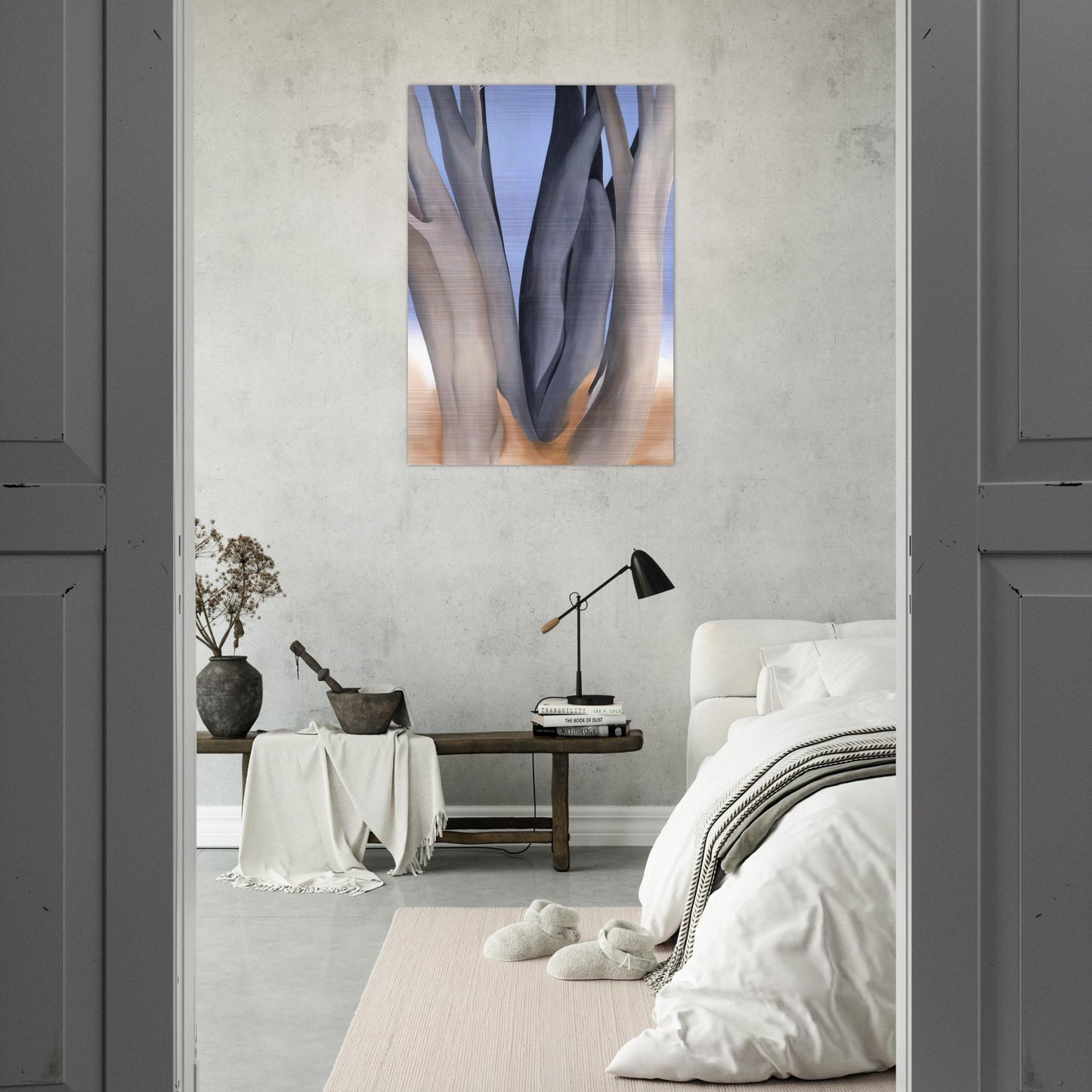 Dark Tree Trunks - Georgia O'Keeffe Brushed Aluminum Print - 70x100 cm / 28x40 inches | Georgia O'Keeffe Aluminum Print | Georgia O'Keeffe Prints